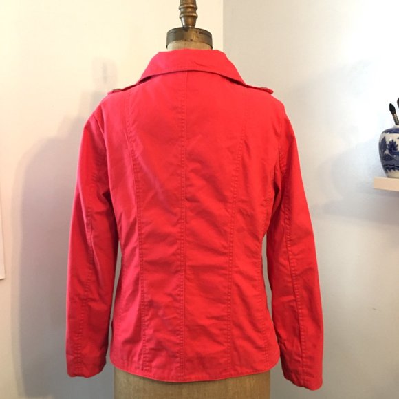 Vintage Gap Red Cotton Jacket, Double Breasted Pea Coat, Large, Y2K - Picture 8 of 13